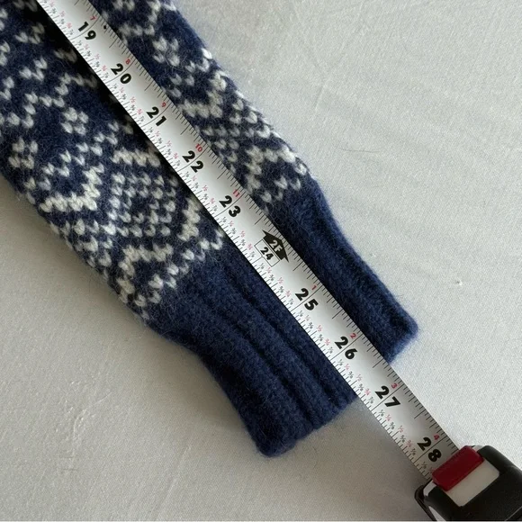 Aerie Lambs Wool Rabbit Hair Y2K Fair Isle Fisherman Cardigan‎ Sweater Medium - Picture 11 of 11